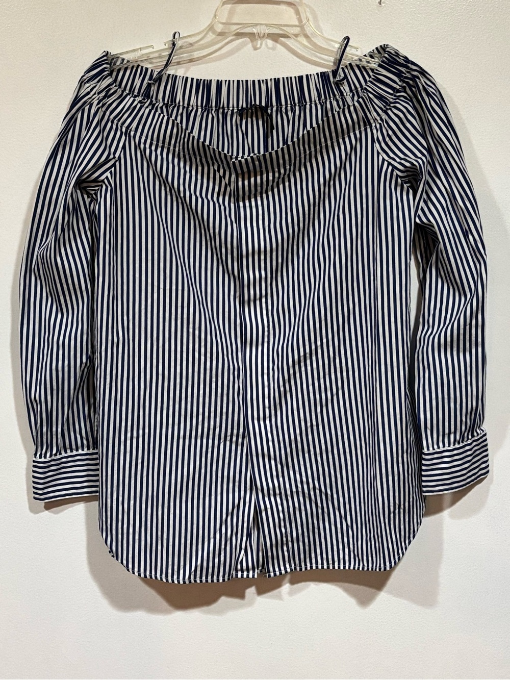 Polo Ralph Lauren Women S Off Shoulder Pinstripe Old Money Nautical Button Luxe